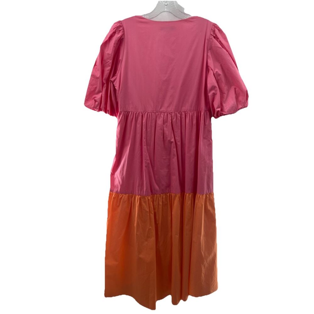 Crosby by Molly Burch Women’s Brawley Dress Pink Bellini Color block Size Medium - Picture 8 of 9